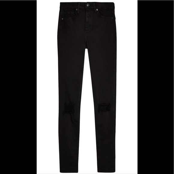 TOPSHOP Petite ripped Jamie Skinny Jeans in black - Picture 3 of 9